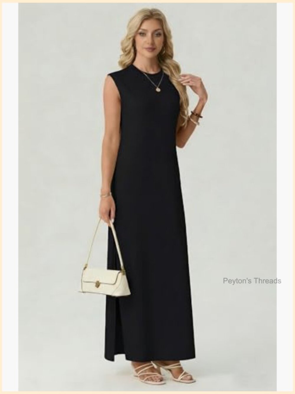 Anti-Pilling Shift Sweater Maxi Dress with Pockets - Picture 2 of 7